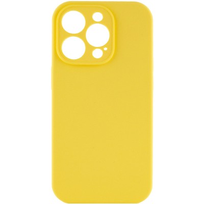Чохол Silicone Case Full Camera Protective (AA) NO LOGO для Apple iPhone 15 Pro Max (6.7") Жовтий / Yellow