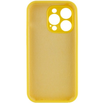 Чохол Silicone Case Full Camera Protective (AA) NO LOGO для Apple iPhone 15 Pro Max (6.7") Жовтий / Yellow