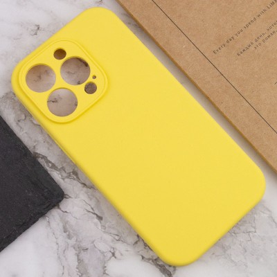 Чохол Silicone Case Full Camera Protective (AA) NO LOGO для Apple iPhone 15 Pro Max (6.7") Жовтий / Yellow