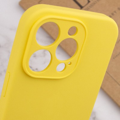 Чохол Silicone Case Full Camera Protective (AA) NO LOGO для Apple iPhone 15 Pro Max (6.7") Жовтий / Yellow
