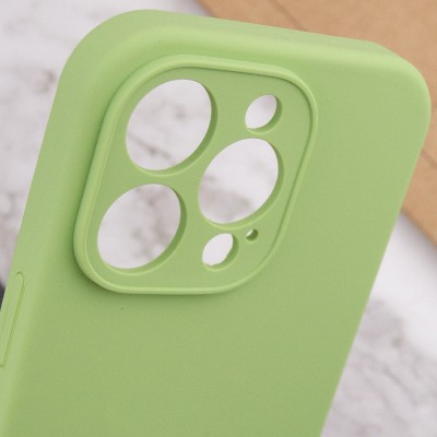 Чохол Silicone Case Full Camera Protective (AA) NO LOGO для Apple iPhone 15 Pro Max (6.7") М'ятний / Mint