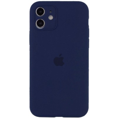 Чохол Silicone Case Full Camera Protective (AA) для Apple iPhone 12 (6.1") Синій / Deep navy / PVH