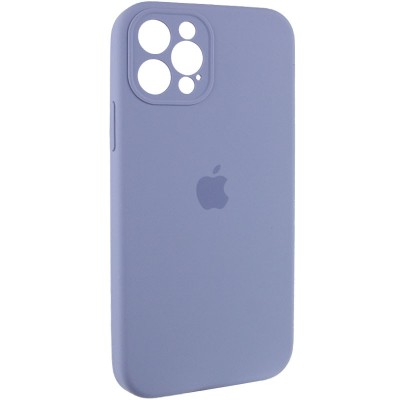 Чохол Silicone Case Full Camera Protective (AA) для Apple iPhone 12 Pro (6.1") Сірий / Lavender Gray / PVH