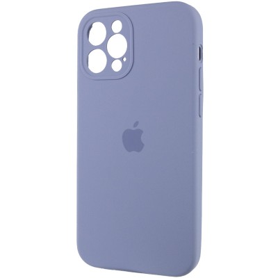 Чохол Silicone Case Full Camera Protective (AA) для Apple iPhone 12 Pro (6.1") Сірий / Lavender Gray / PVH