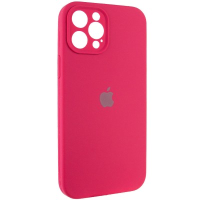 Чохол Silicone Case Full Camera Protective (AA) для Apple iPhone 12 Pro (6.1") Червоний / Rose Red / PVH