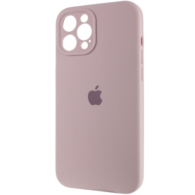 Чохол Silicone Case Full Camera Protective (AA) для Apple iPhone 12 Pro Max (6.7") Сірий / Lavender / PVH