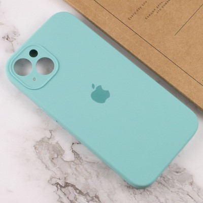 Чохол Silicone Case Full Camera Protective (AA) для Apple iPhone 14 (6.1") Бірюзовий / Marine Green / PVH