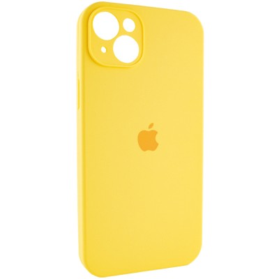 Чохол Silicone Case Full Camera Protective (AA) для Apple iPhone 14 (6.1") Жовтий / Yellow / PVH
