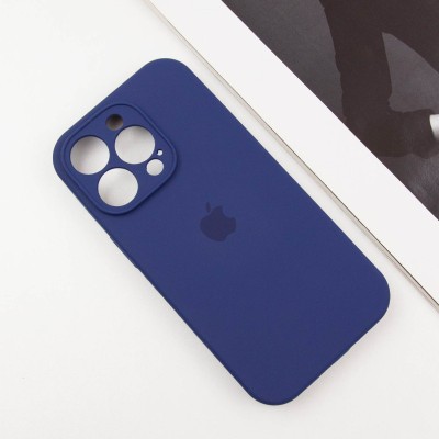 Чохол Silicone Case Full Camera Protective (AA) для Apple iPhone 14 Pro (6.1") Синій / Deep navy / PVH
