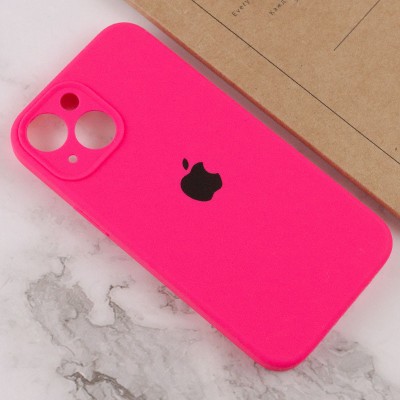 Чохол Silicone Case Full Camera Protective (AA) для Apple iPhone 15 Plus (6.7") Рожевий / Barbie pink / PVH