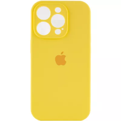 Чохол Silicone Case Full Camera Protective (AA) для Apple iPhone 15 Pro Max (6.7") Жовтий / Yellow / PVH