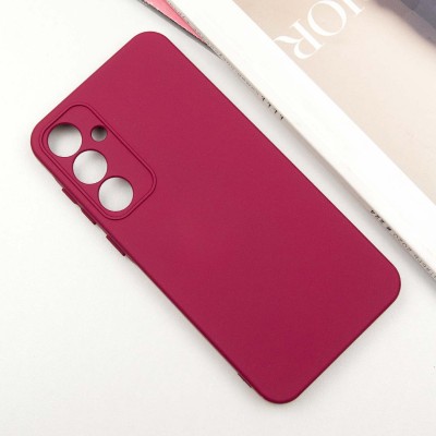 Чохол Silicone Cover Lakshmi Full Camera (A) для Samsung Galaxy A55 Бордовий / Marsala