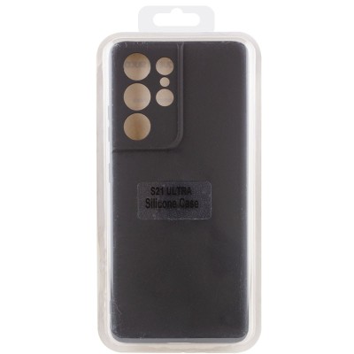 Чохол Silicone Cover Lakshmi Full Camera (A) для Samsung Galaxy S21 Ultra Чорний / Black