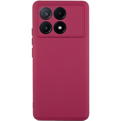 Чохол Silicone Cover Lakshmi Full Camera (A) для Xiaomi Poco X6 Pro Бордовий / Marsala