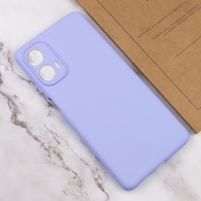 Чохол Silicone Cover Lakshmi Full Camera (AA) для Motorola Moto G24 Бузковий / Dasheen