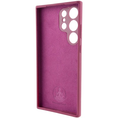 Чохол Silicone Cover Lakshmi Full Camera (AAA) with Logo для Samsung Galaxy S24 Ultra Бордовий / Plum
