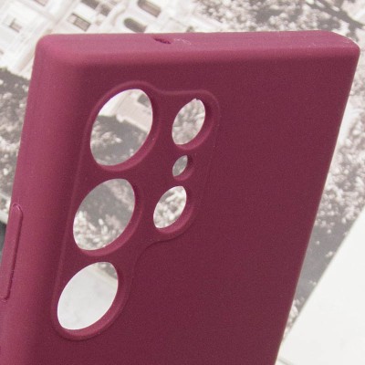Чохол Silicone Cover Lakshmi Full Camera (AAA) with Logo для Samsung Galaxy S24 Ultra Бордовий / Plum