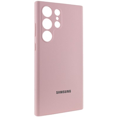 Чохол Silicone Cover Lakshmi Full Camera (AAA) with Logo для Samsung Galaxy S24 Ultra Рожевий / Pink Sand