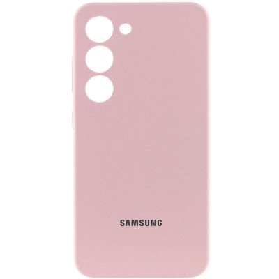Чохол Silicone Cover Lakshmi Full Camera (AAA) with Logo для Samsung Galaxy S24 Рожевий / Pink Sand