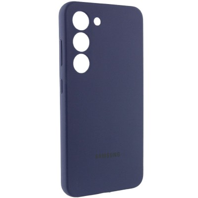 Чохол Silicone Cover Lakshmi Full Camera (AAA) with Logo для Samsung Galaxy S24 Темно-синій / Midnight blue