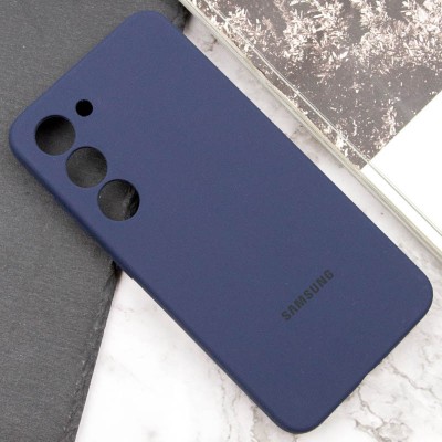 Чохол Silicone Cover Lakshmi Full Camera (AAA) with Logo для Samsung Galaxy S24 Темно-синій / Midnight blue