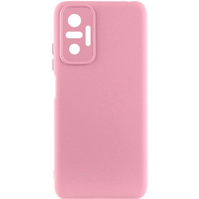 Чохол Silicone Cover Lakshmi Full Camera (AAA) для Xiaomi Redmi Note 10 Pro / 10 Pro Max Рожевий / Light pink