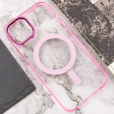 Чохол TPU Iris with MagSafe для Apple iPhone 15 (6.1") Рожевий