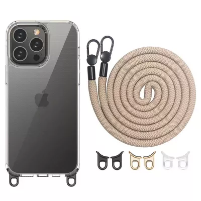 Чохол TPU Transparent with Straps для Apple iPhone 12 Pro Max (6.7") Clay