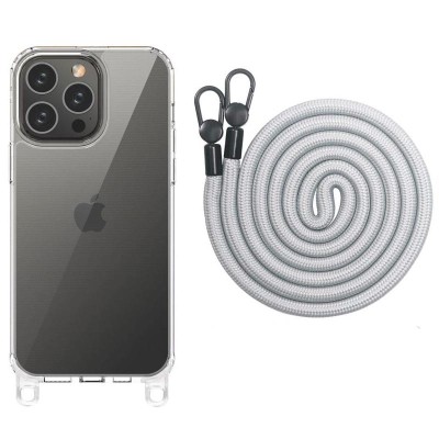 Чохол TPU Transparent with Straps для Apple iPhone 13 Pro (6.1") Grey