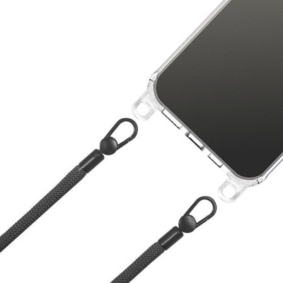 Чохол TPU Transparent with Straps для Apple iPhone 14 Pro (6.1") Black Чохол TPU Transparent with Straps для Apple iPhone 14 Pro (6.1") Black