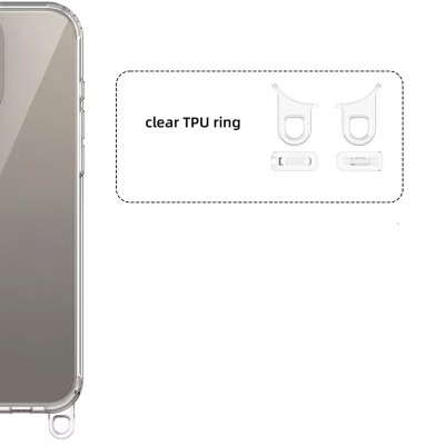 Чохол TPU Transparent with Straps для Apple iPhone 14 Pro (6.1") Clay Чохол TPU Transparent with Straps для Apple iPhone 14 Pro (6.1") Clay
