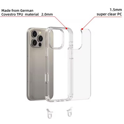 Чохол TPU Transparent with Straps для Apple iPhone 14 Pro (6.1") Clay Чохол TPU Transparent with Straps для Apple iPhone 14 Pro (6.1") Clay