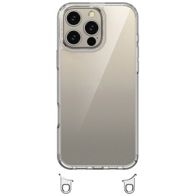 Чохол TPU Transparent with Straps для Apple iPhone 14 Pro Max (6.7") Light Pink Чохол TPU Transparent with Straps для Apple iPhone 14 Pro Max (6.7") Light Pink