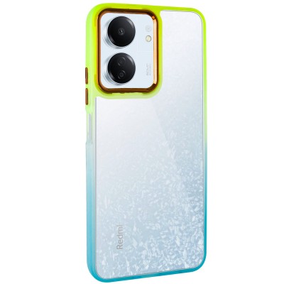 Чохол TPU+PC Fresh sip series для Xiaomi Redmi 13C / Poco C65 Бірюзовий / Лимонний