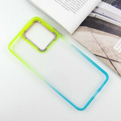 Чохол TPU+PC Fresh sip series для Xiaomi Redmi 13C / Poco C65 Бірюзовий / Лимонний