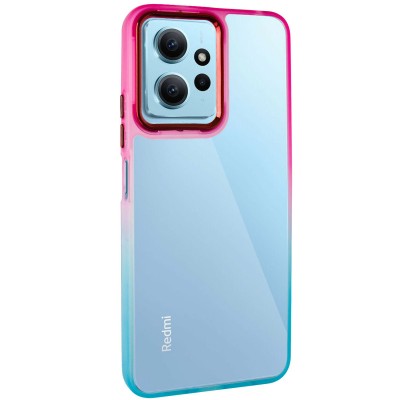 Чохол TPU+PC Fresh sip series для Xiaomi Redmi Note 12 4G Бірюзовий / Рожевий