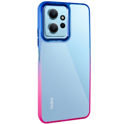 Чохол TPU+PC Fresh sip series для Xiaomi Redmi Note 12 4G Рожевий / Синій