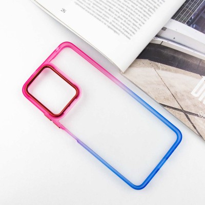 Чохол TPU+PC Fresh sip series для Xiaomi Redmi Note 12 4G Синій / Рожевий