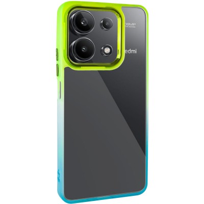 Чохол TPU+PC Fresh sip series для Xiaomi Redmi Note 13 4G Бірюзовий / Лимонний