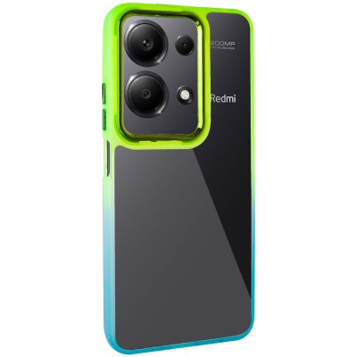 Чохол TPU+PC Fresh sip series для Xiaomi Redmi Note 13 Pro 4G / Poco M6 Pro 4G Бірюзовий / Лимонний