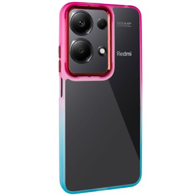 Чохол TPU+PC Fresh sip series для Xiaomi Redmi Note 13 Pro 4G / Poco M6 Pro 4G Бірюзовий / Рожевий