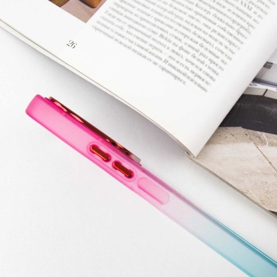 Чохол TPU+PC Fresh sip series для Xiaomi Redmi Note 13 Pro 4G / Poco M6 Pro 4G Бірюзовий / Рожевий
