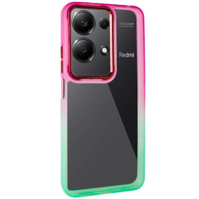 Чохол TPU+PC Fresh sip series для Xiaomi Redmi Note 13 Pro 4G / Poco M6 Pro 4G Салатовий / Рожевий