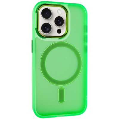 Чохол TPU+PC Lily with MagSafe для Apple iPhone 15 Pro Max (6.7") Neon Green