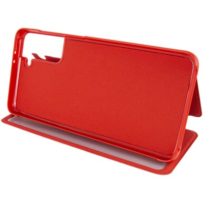 Чохол-книжка Smart View Cover для Samsung Galaxy S21 Красный / Светлое окошко