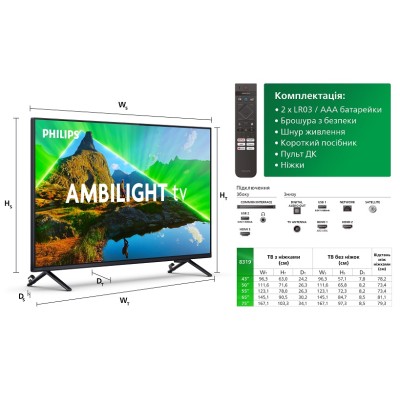 Телевізор PHILIPS 65PUS8319/12