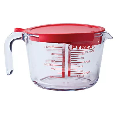 Мірн. кружка PYREX Classic кружка мірна 1.0л з кришкою (264P000/8046)