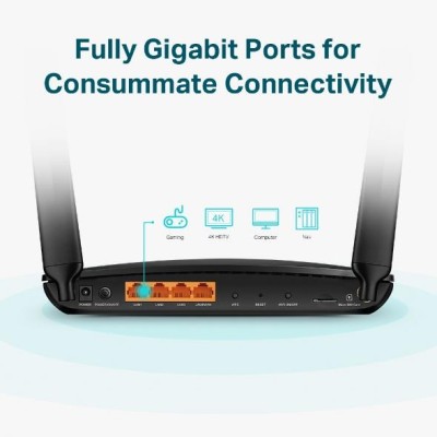 Точка доступу з функцією маршрутизації, мережеве обладнання 1167MBPS 1000M 4P DUAL BAND ARCHER MR600 TP-LINK Точка доступу з функцією маршрутизації, мережеве обладнання 1167MBPS 1000M 4P DUAL BAND ARCHER MR600 TP-LINK