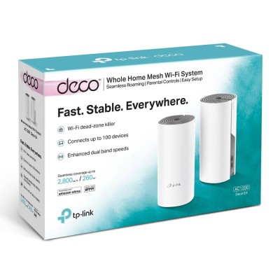 Домашня Mesh Wi-Fi система (2 шт у комплекті), арт. Deco E4(2-Pack) Домашня Mesh Wi-Fi система (2 шт у комплекті), арт. Deco E4(2-Pack)