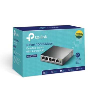 Комутатор NET SWITCH 5PORT 10/100M 4P POE TL-SF1005P TP-LINK Комутатор NET SWITCH 5PORT 10/100M 4P POE TL-SF1005P TP-LINK